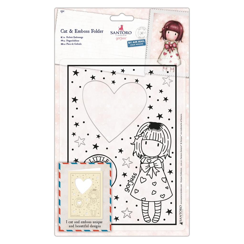 DOCRAFTS Embossing Folder Santoro Gorjuss Heart 15 x 21 cm