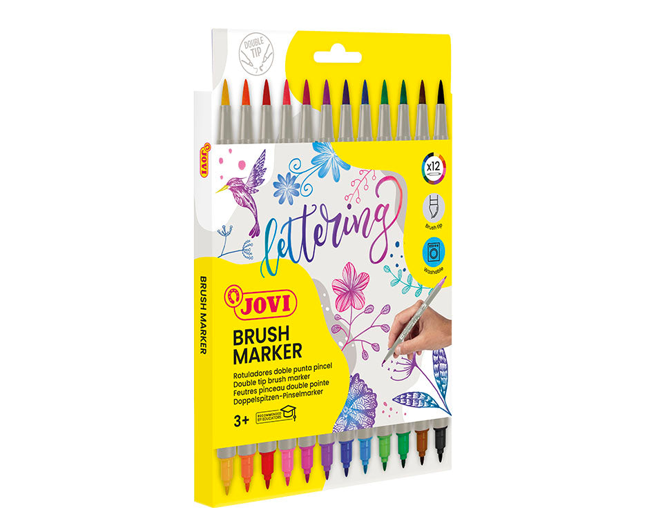 Double-ended watercolor markers JOVI Lettering / set of 12 pcs