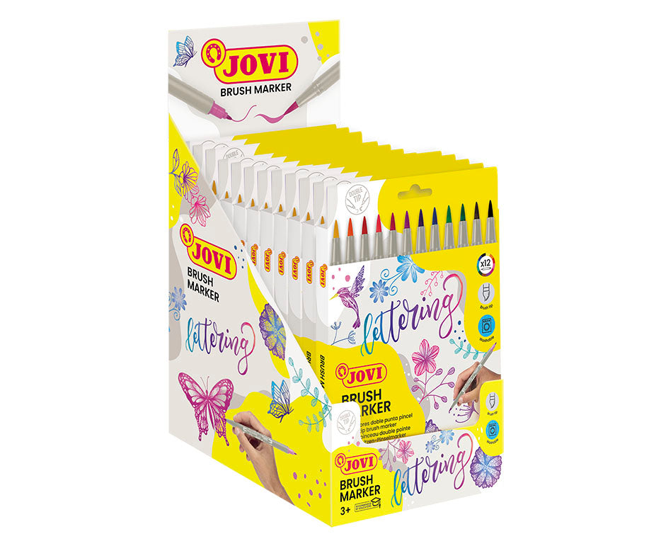 Double-ended watercolor markers JOVI Lettering / set of 12 pcs