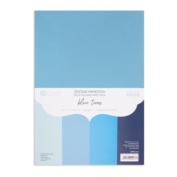 DP Craft Colored Paper Set of 20 – blue tones
