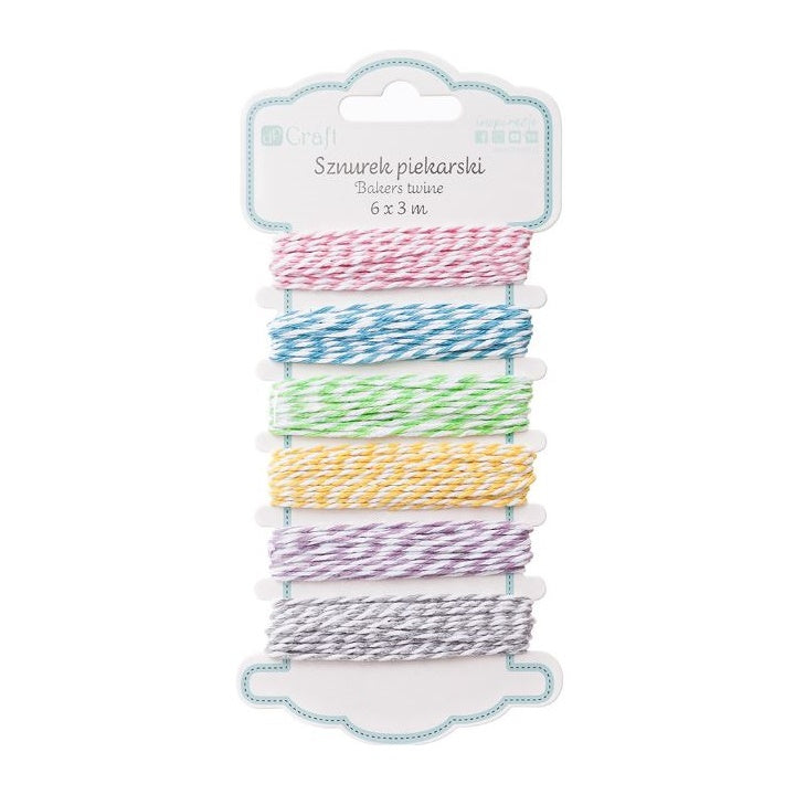 DP Craft Two-Color Cotton Cord, Set of 6 Colors