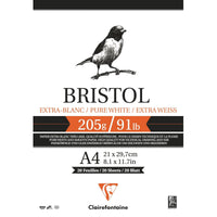 Drawing Pad CLAIREFONTAINE Bristol 205 g/m² A4 – A3 - 20 sheets