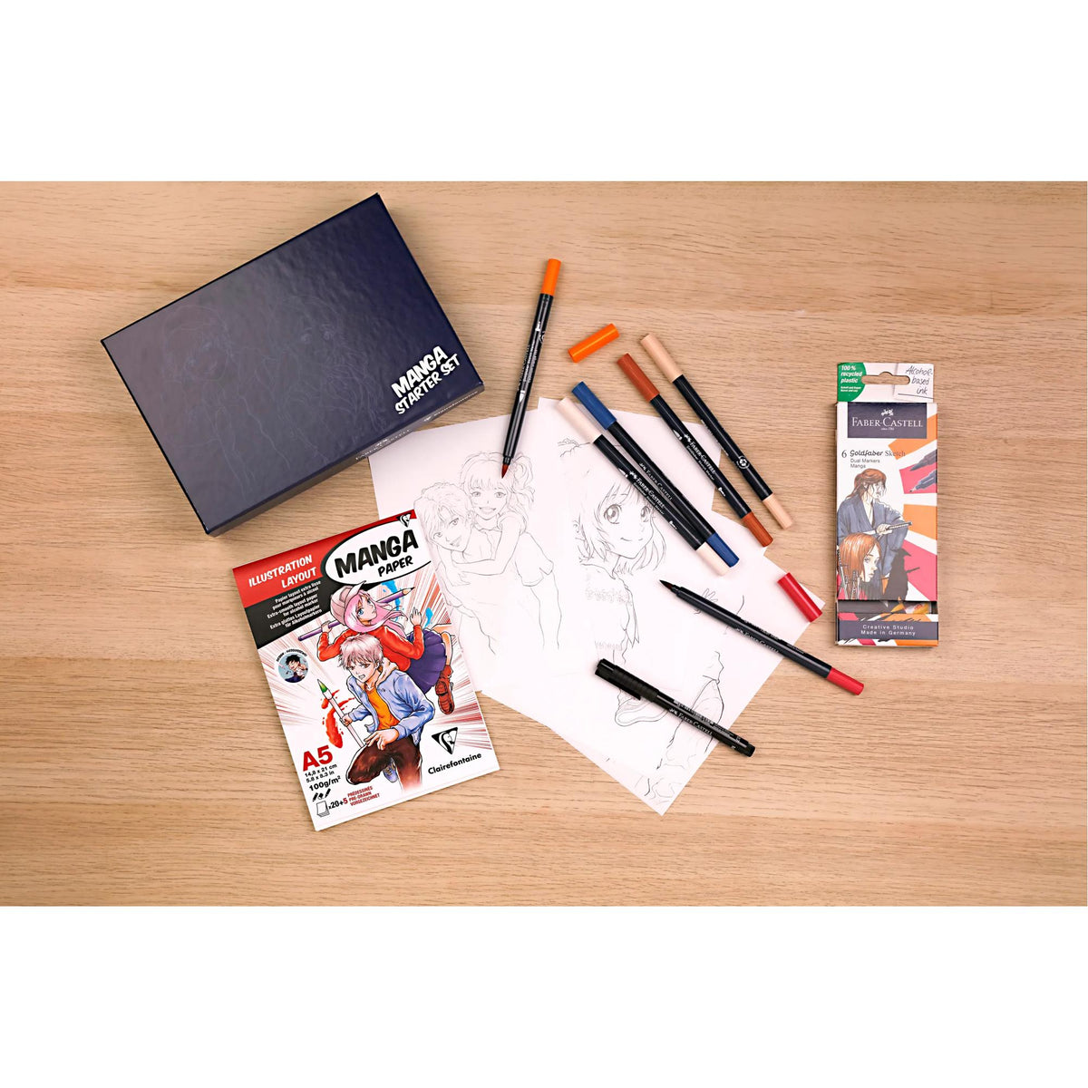 Drawing pad Manga Starter Set CLAIREFONTAINE A5 - 25 sheets