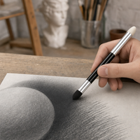 Dual-Ended Blending Pen with Sponge and Felt Tips - 1 pc