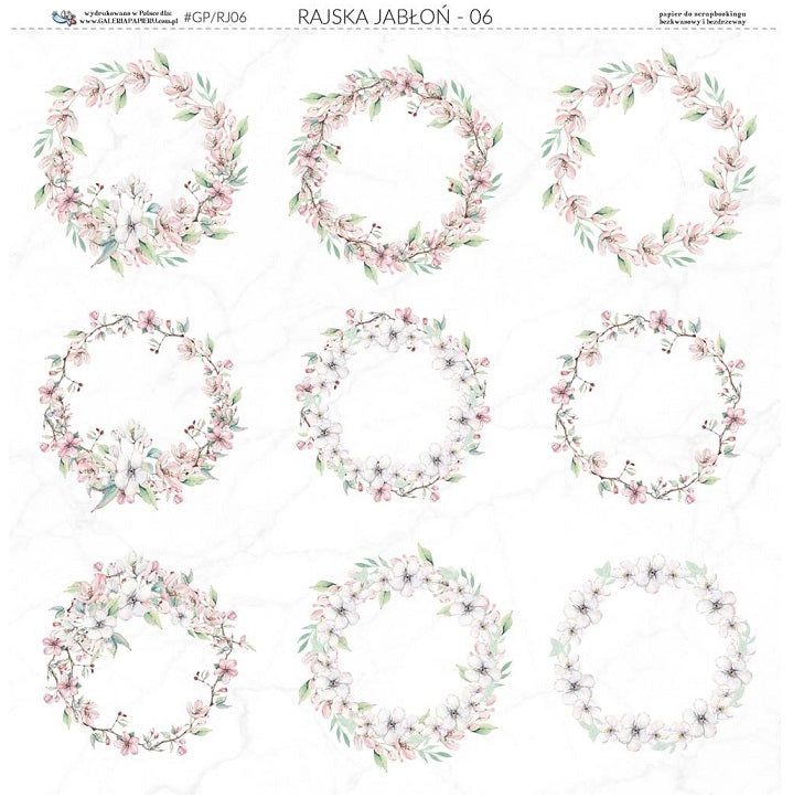 Двустранна хартия за  scrapbooking 30.5 x 30.5 см - Paradise Apple Tree 06 — изображение 1