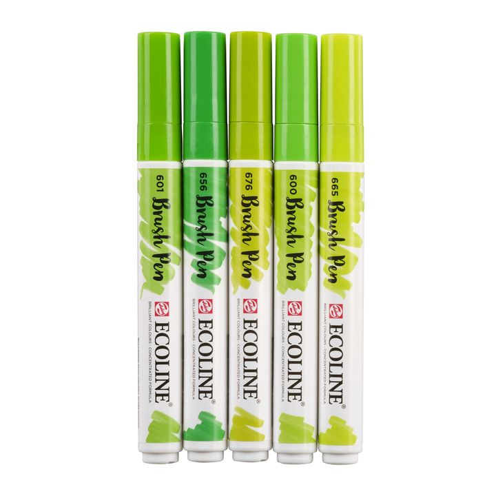 Ecoline Brush Pen Green Watercolor Pens