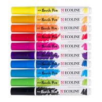 Ecoline Brush Pen Watercolor Pens, Basic Shades, Set of 10