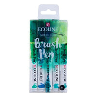 Ecoline Brush Pens, Green Blue