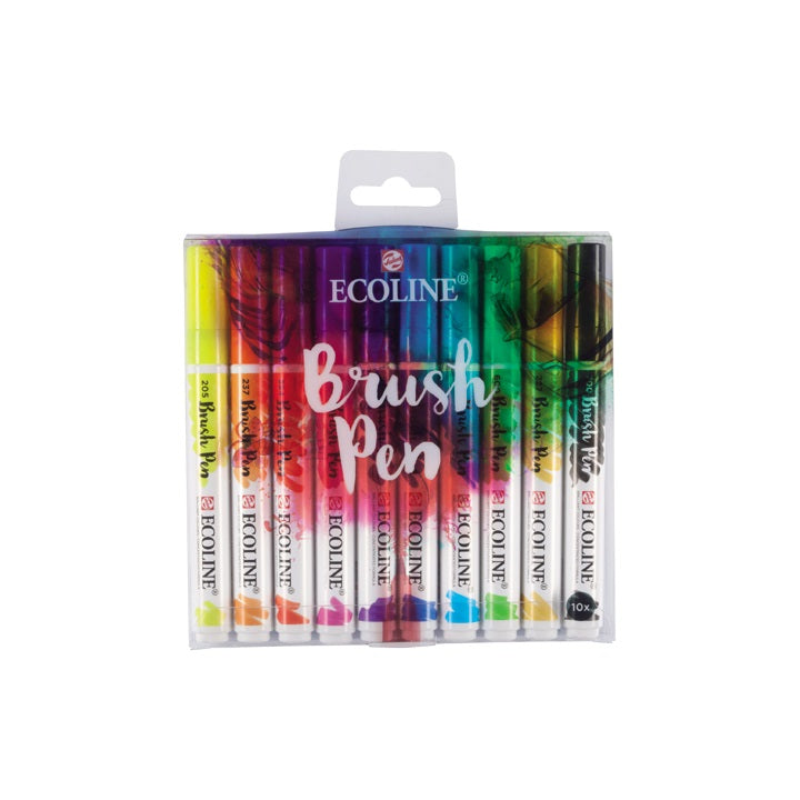 Ecoline Watercolor Brush Pens, Set of 10