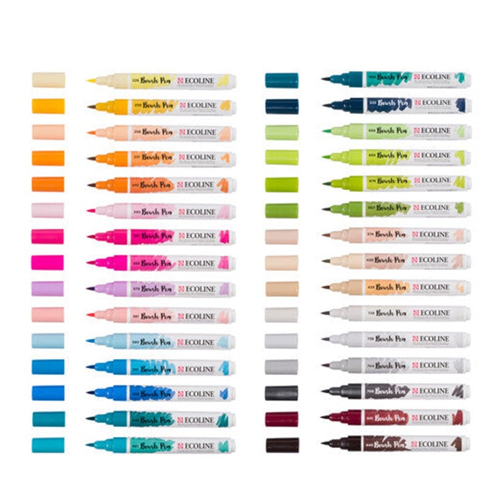 Ecoline Watercolor Brush Pens, Set of 30