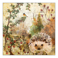 Еко салфетка за декупаж Autumn Hedgehog- 1 брой — изображение 1