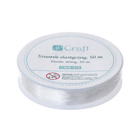 Elastic Beading Thread, 0.45 mm x 50 m, Transparent