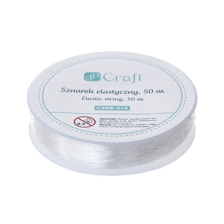 Elastic Beading Thread, 0.45 mm x 50 m, Transparent