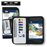 Essentials Acrylic Paint Set in Pencil Case, 13-Piece