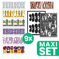 ETHNO Painting Stencil Collection, Set of 9