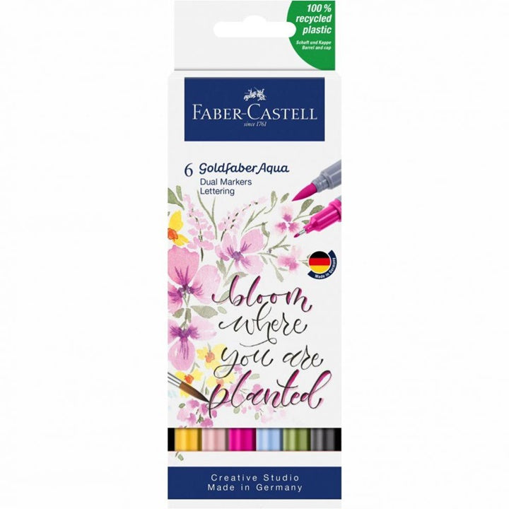 Faber-Castell Goldfaber Aqua Dual Watercolor Markers Set for Lettering
