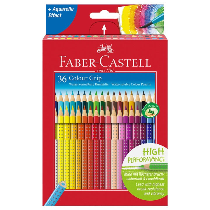 Faber-Castell Grip Watercolor Pencils, Set of 36 Colors