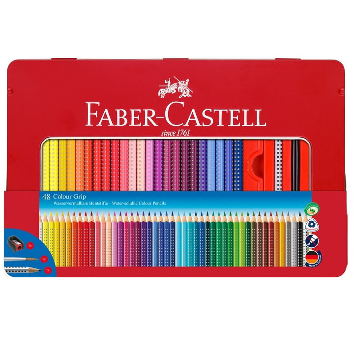 Faber-Castell Grip Watercolor Pencils, Set of 48 Colors