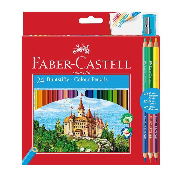 Faber-Castell Hexagonal Colored Pencils, Set of 24 Colors