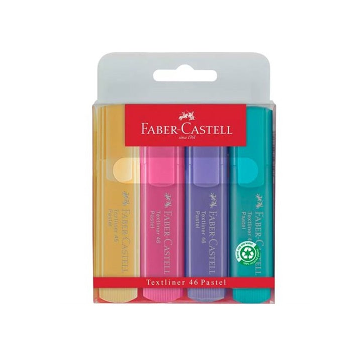 Faber-Castell Highlighters 46 Pastel, Set of 4