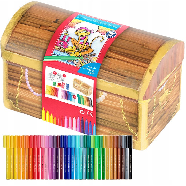 Faber Castell Markers with Clips in a Case, Set of 33