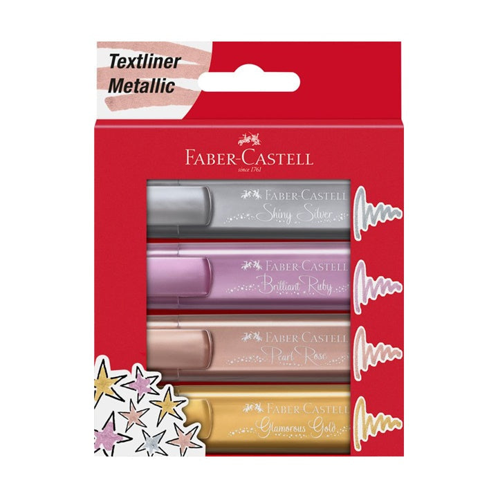 Faber-Castell Metallic Highlighters, Set of 4