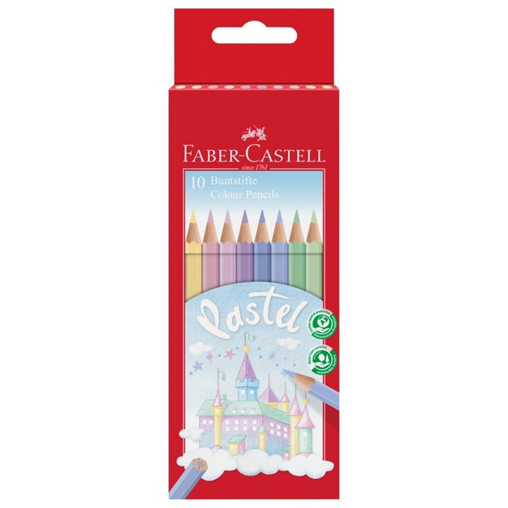 Faber Castell Soft Pastel Colored Pencils, Set of 10