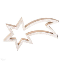 Falling Star Wooden Decoration 13 x 25 cm