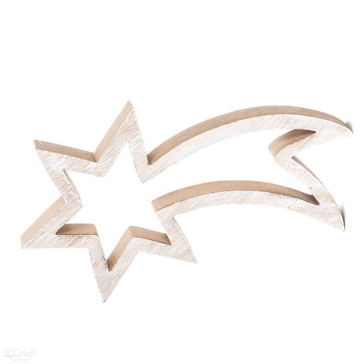 Falling Star Wooden Decoration 13 x 25 cm