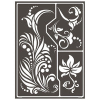 Fantastic Flowers Self-Adhesive Stencil A3