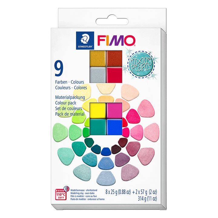 FIMO Effect Mixing Pearls Polymer Clay Set, 8x25 g + 2x57 g
