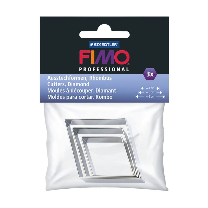 FIMO Set of 3 Diamond Cutters