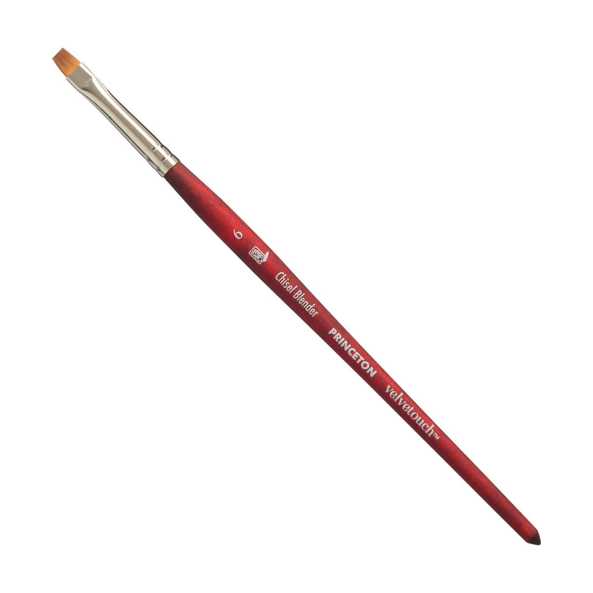 Flat Synthetic Brush PRINCETON Velvetouch Chisel Blender Short Handle – 6