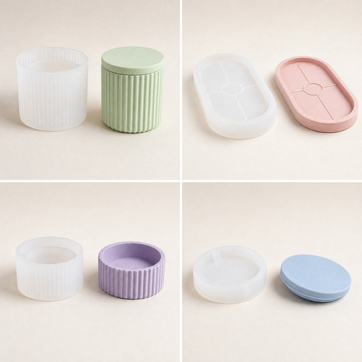 Flexible silicone mold for casting home decor