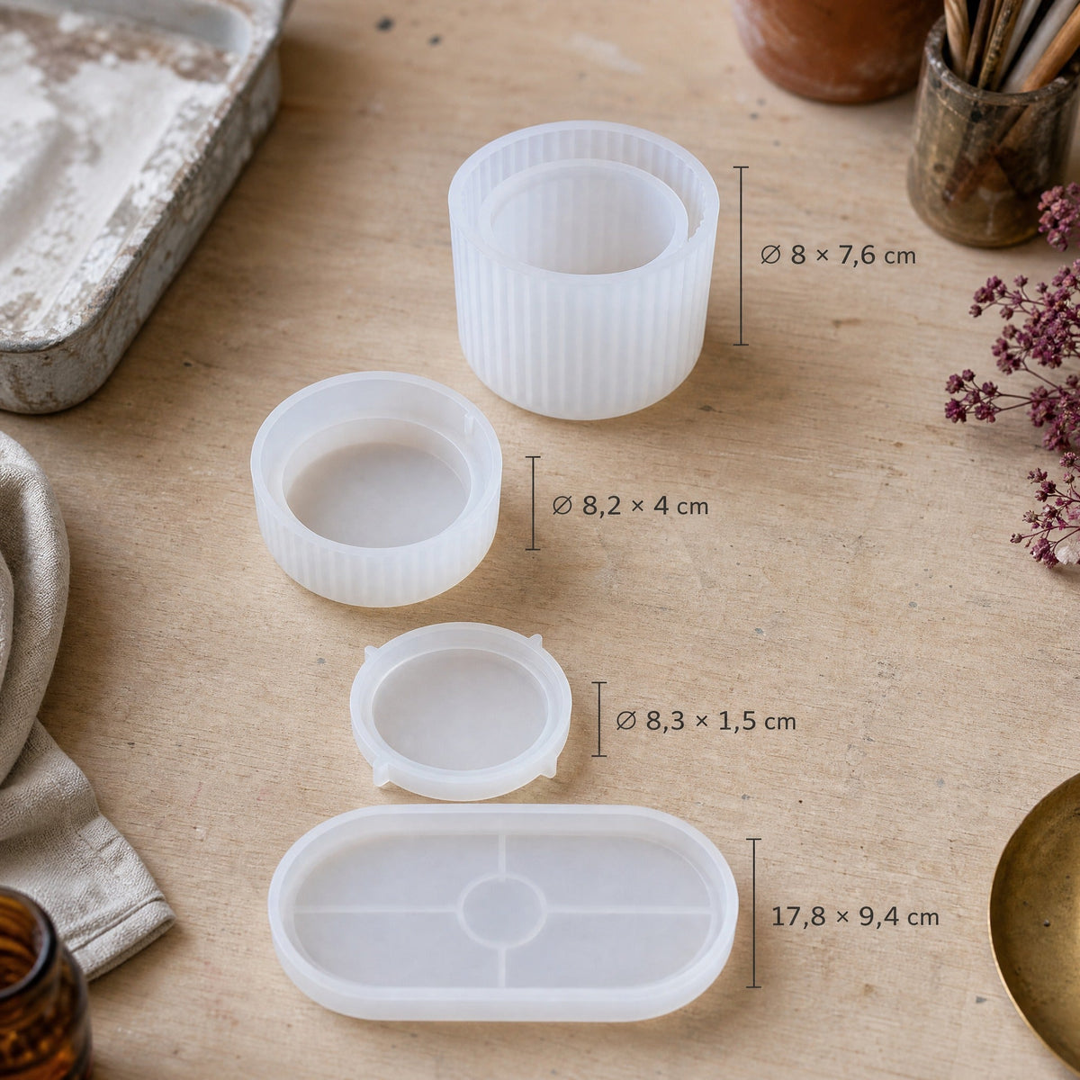 Flexible silicone mold for casting home decor