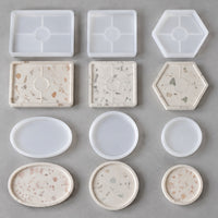 Flexible silicone mold for casting trays and coasters