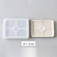 Flexible silicone mold for casting trays and coasters – rectangular tray – 13 × 9 cm