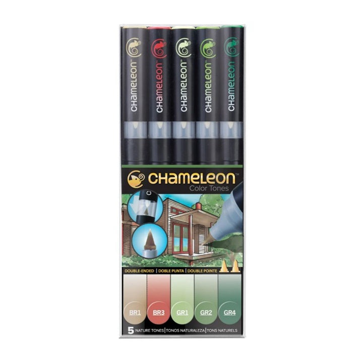 Флумастери Chameleon Nature Tones - комплект от 5 броя — изображение 1