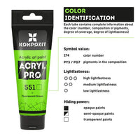 Флуоресцентна акрилна боя ACRYL PRO ART Composite 75 ml — изображение 2
