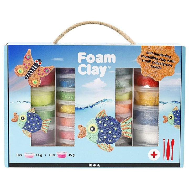 Foam Clay Modeling Clay Case, 31-Piece Set