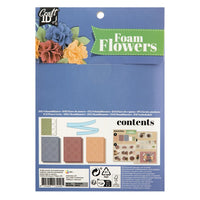 Foam Flowers DIY Set, Blue and Yellow, 3 pcs, image 2