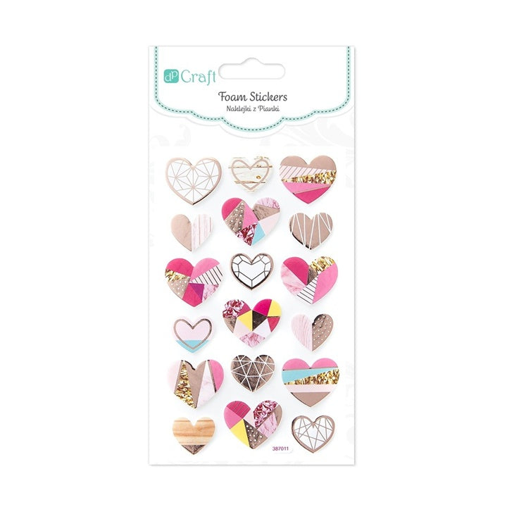 Foam Stickers | Hearts, 18 Pcs