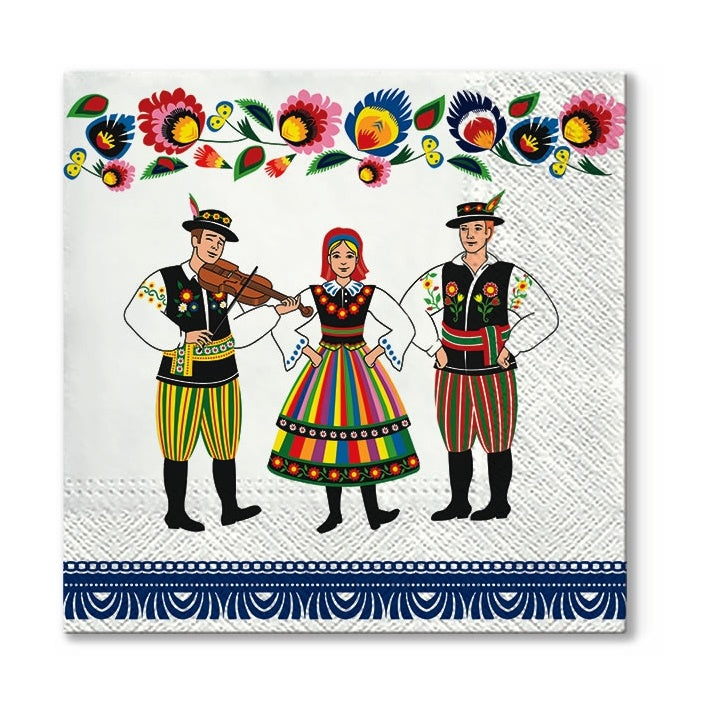 Folk Celebration Eco Decoupage Napkins - 1 pc