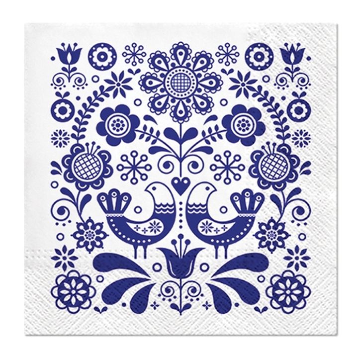 Folk Stamp Decoupage Napkins - 1 pc
