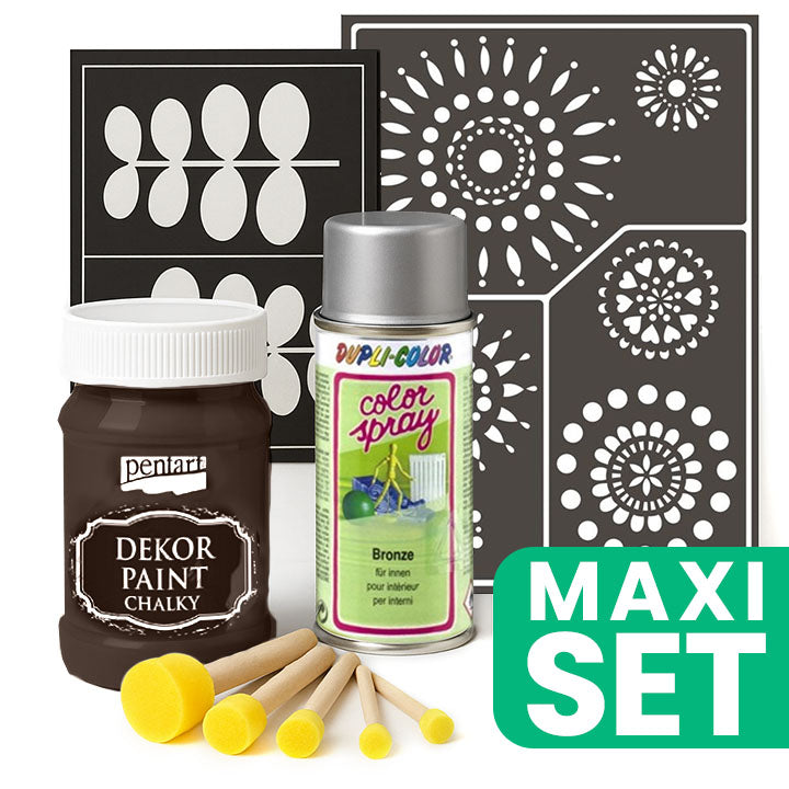 Furniture Renovation Set with Silver Spray Paint - Brown — image 3
