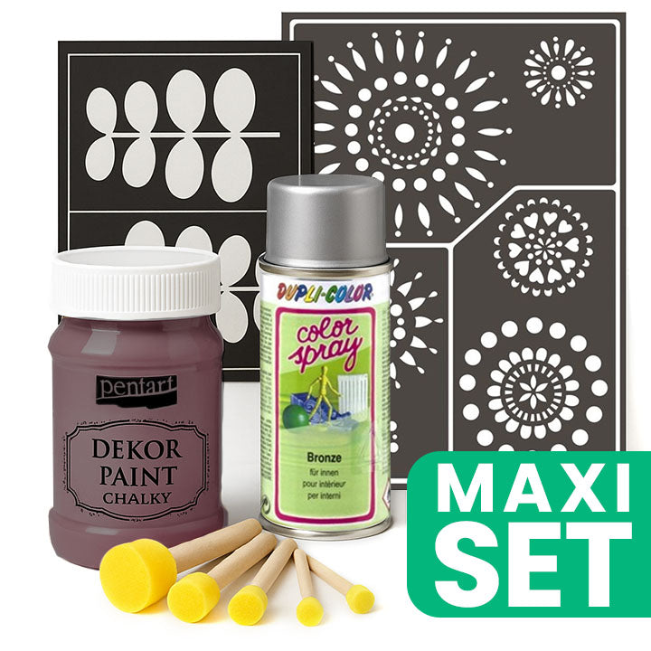 Furniture Renovation Set with Silver Spray Paint - Country Purple — image 2