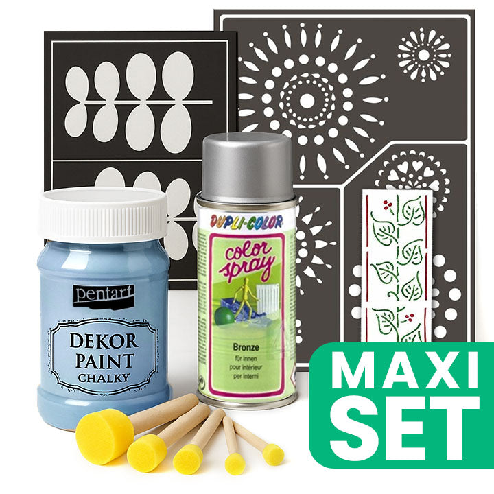 Furniture Renovation Set with Silver Spray Paint - Ice Blue — image 1