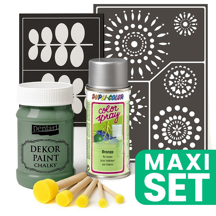 Furniture Renovation Set with Silver Spray Paint - Khaki — image 1