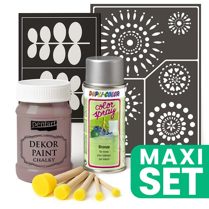 Furniture Renovation Set with Silver Spray Paint, Milk Chocolate — image 1