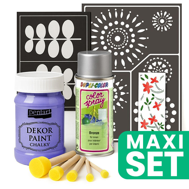 Furniture Renovation Set with Silver Spray Paint - Purple - image 1
